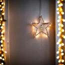 Anhänger Stern aus Metall Volleisen mit Edelrost Weihnachten Christbaumschmuck Wand-/Fensterdekoration Ø 23cm oder 30cm