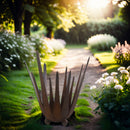 Schale Kerzenhalter Lotus Dekoschale mit Edelrost mit 3 Füßen Durchmesser: 24cm unten 30cm oben, Höhe 38cm Dekoobjekt