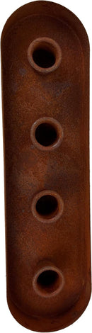 Kerzenhalter Schale für vier Stabkerzen Metall verrostet Wachsschutz Advent vintage shabby rustikal B/T: 30 cm/8 cm