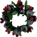 Kranz Beeren rot schwarz für Gesteck Kerzenhalter Dekoration Herbst Advent Weihnachten 3,5 x 7cm Durchmesser