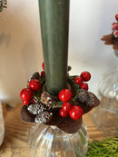 Kerzenhalter Tulpenform für Stabkerzen zum Stecken mit Stab Metall Rost verrostet  oder schwarz lackiert Advent Weihnachten Kranz