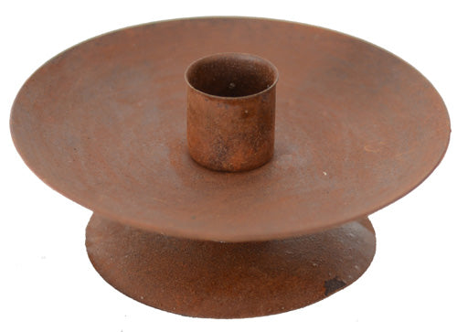 Kerzenhalter RITTO für Stabkerzen Metall mit Edelrost Wachsschutz vintage shabby rustikal H/dia: 6/11cm