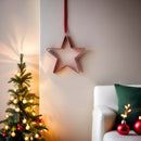 Anhänger Stern aus Metall Volleisen mit Edelrost Weihnachten Christbaumschmuck Wand-/Fensterdekoration Ø 23cm oder 30cm