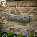 Blumenkasten RUSSO Metall Blumenwandkorb H/B/T 23/110/22 cm Eisen, dunkelbraun lackiert zur Befestigung an der Außenwand Wandhalterung länglich rechteckig