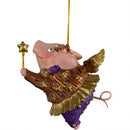 Christbaumschmuck Figur "Schwein mit Flügeln und Stern" Hänger kupfer-lila Weihnachten Hänger 10cm