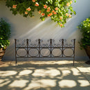 Beetzaun Zaun Zaunelement Gartenzaun Rankhilfe Stütze REZZI Pflanzen Metall Deko 32cm hoch x 81cm lang Rankgitter dunkelbraun patiniert