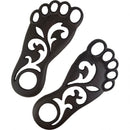 Trittsteine Füße 2-er Set linker/rechter Fuß Gartenweg Gußeisen massiv B/L: 14/30cm