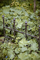 Beetzaun Zaun Zaunelement Gartenzaun Rankhilfe Stütze REZZI Pflanzen Metall Deko 32cm hoch x 81cm lang Rankgitter dunkelbraun patiniert