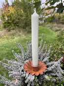 Kerzenhalter Blume für Stabkerzen zum Stecken mit Stab Metall schwarz lackiert oder braun verrostet Advent Weihnachten Kranz