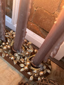 Kranz golden für Gesteck Kerzenhalter Dekoration Herbst Advent Weihnachten 9cm Durchmesser