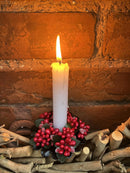 Kranz Beerenkranz rot für Gesteck Kerzenhalter Dekoration Herbst Advent Weihnachten 8cm Durchmesser