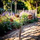 Blumenstecker Glockenblumen Blumen Rost Deko Stecker Gartendeko Stab Beetstecker 3 Blüten in Glockenform