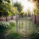 Staudenhalter Strauchhalter halbrund Rankhilfe Metall Eisen Rostfarben Deko 80cm