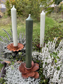 Kerzenhalter Tulpenform für Stabkerzen zum Stecken mit Stab Metall Rost verrostet  oder schwarz lackiert Advent Weihnachten Kranz