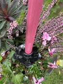 Kerzenhalter Tulpenform für Stabkerzen zum Stecken mit Stab Metall Rost verrostet  oder schwarz lackiert Advent Weihnachten Kranz