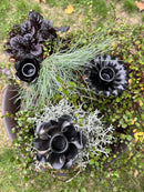 Kerzenhalter Tulpenform für Stabkerzen zum Stecken mit Stab Metall Rost verrostet  oder schwarz lackiert Advent Weihnachten Kranz