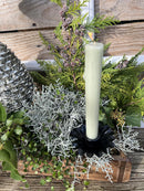 Kerzenhalter Blume für Stabkerzen zum Stecken mit Stab Metall schwarz lackiert oder braun verrostet Advent Weihnachten Kranz