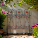 Beetzaun Gartenzaun Rankhilfe GERRY Eisen Rost Deko H: 65cm x L: 55cm