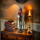 Kaminuhr Uhr zum Hinstellen Hund mit Uhr Standuhr Tischuhr 43 cm hoch rot grün schwarz