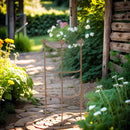 Rankgitter QUADRI Strauchhalter Staudenstütze Rankgerüst halbrund braun Rost Rankhilfe Metall Eisen Deko H/B/T: 70/35/18 cm