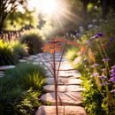 Blumenstecker Blumen Rost Deko Stecker Gartendeko Stab Beetstecker 3 Blüten 75cm hoch