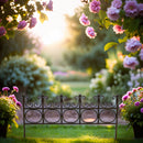 Beetzaun Zaun Zaunelement Gartenzaun Rankhilfe Stütze REZZI Pflanzen Metall Deko 32cm hoch x 81cm lang Rankgitter dunkelbraun patiniert