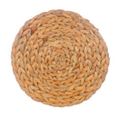 1 Stück Tischset Platzset aus Wasserhyazinthe rund Naturprodukt Küche Esstisch unbehandelt 30cm Durchmesser beige