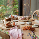 1 Stück Tischset Platzset aus Wasserhyazinthe rund Naturprodukt Küche Esstisch unbehandelt 30cm Durchmesser beige