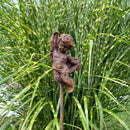 2-er Set Gartenstecker Engel sortiert aus Metall Stecker Gartendekoration Beet Stab Bodenstecker Edelrost Spieß 110cm hoch