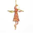 Kleiner Engel mit Geige mini Weihnachten Deko Hänger Christbaumschmuck 8 cm kupfer