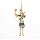 Kleiner Engel mit Geschenken und Stern mini Weihnachten Deko Hänger Christbaumschmuck 8 cm blau-grün