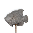 Gartenstecker FISCH  Metall Patina/Edelrost Stecker Gartendekoration Beet Stab Bodenstecker Spieß 108 cm hoch