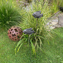 Gartenstecker FISCH  Metall Patina/Edelrost Stecker Gartendekoration Beet Stab Bodenstecker Spieß 108 cm hoch