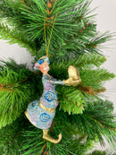 Christbaumschmuck Figur Wesir Geschenk Hänger Baumschmuck blau-gold 13 cm