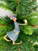 Christbaumschmuck Figur Wesir Geschenk Hänger Baumschmuck blau-gold 13 cm