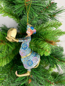 Christbaumschmuck Figur Wesir Geschenk Hänger Baumschmuck blau-gold 13 cm