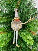 Christbaumschmuck Figur Weihnachtsmann Hänger Baumschmuck silber 18 cm
