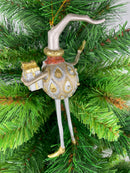Christbaumschmuck Figur Weihnachtsmann Hänger Baumschmuck silber 18 cm