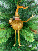 Christbaumschmuck Figur Weihnachtsmann Hänger Baumschmuck gold 18 cm
