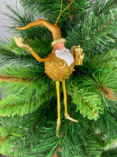 Christbaumschmuck Figur Weihnachtsmann Hänger Baumschmuck gold 18 cm