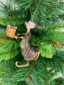 Christbaumschmuck Figur Gabenträger Hänger Baumschmuck braun-gold 13 cm