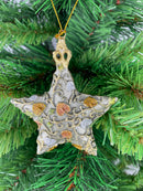 Christbaumschmuck Baumschmuck Stern Weihnachtsbaum Weihnachten Hänger Ranken silber 9cm