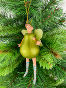 Figur Obstelfe Birne Elfe Anhänger Baumschmuck Ostern Frühling Weihnachten 15cm