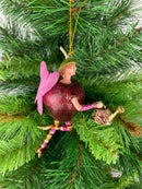 Figur Obstelfe Apfel Elfe Anhänger Baumschmuck Ostern Frühling Weihnachten 15cm