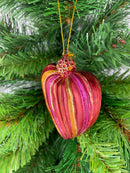 Figur Deko Herz breit rot-gestreift Hänger Ostern Frühling Weihnachten