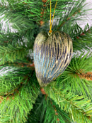 Figur Deko Herz blau-gold 8,5cm breit Hänger Ostern Frühling Weihnachten