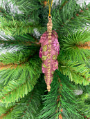 Deko Herz schmal 14cm weinrot-blumig Ostern Frühling Weihnachten