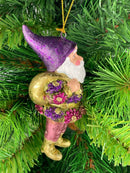 Hänger Baumschmuck Figur Gartenzwerg mit Säckchen Ostern Frühling Weihnachten 11 cm