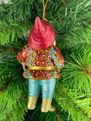 Hänger Baumschmuck Figur Gartenzwerg mit Gießkanne Ostern Frühling Weihnachten 12 cm