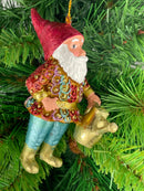 Hänger Baumschmuck Figur Gartenzwerg mit Gießkanne Ostern Frühling Weihnachten 12 cm